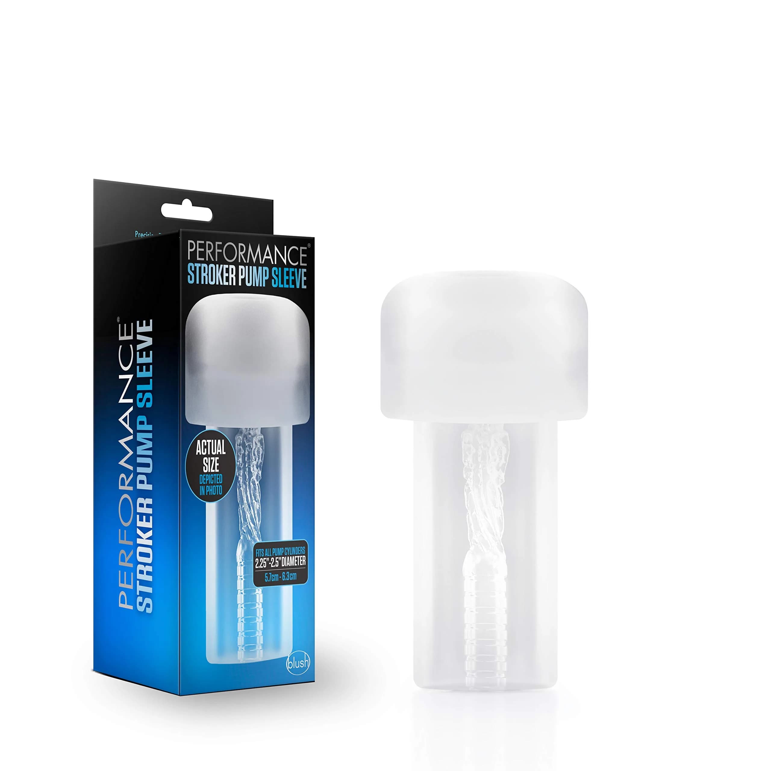Blush Performance Stroker Penis Pump Sleeve 6.5" | Ribbed Texture for Extra Sensation