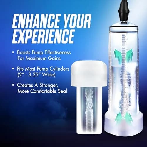 Blush Performance Stroker Penis Pump Sleeve 6.5" | Ribbed Texture for Extra Sensation thumbnail 4