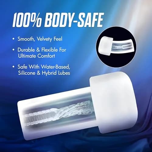 Blush Performance Stroker Penis Pump Sleeve 6.5" | Ribbed Texture for Extra Sensation thumbnail 5