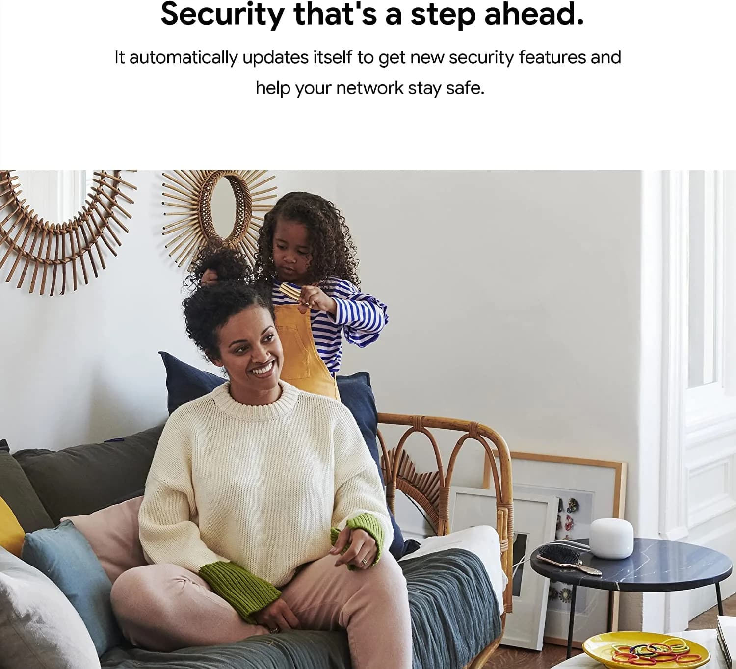 Google Nest Wifi Router and 2 Points - WiFi Extender with Smart Speaker - Works with Google WiFi (3 Pack, Snow) - view 5