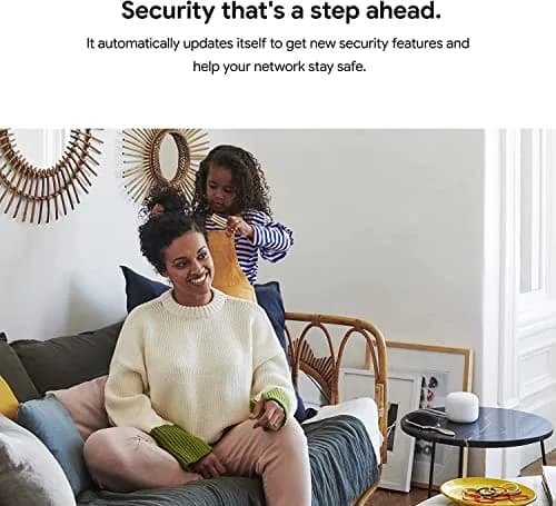 Google Nest Wifi Router and 2 Points - WiFi Extender with Smart Speaker - Works with Google WiFi (3 Pack, Snow) thumbnail 5