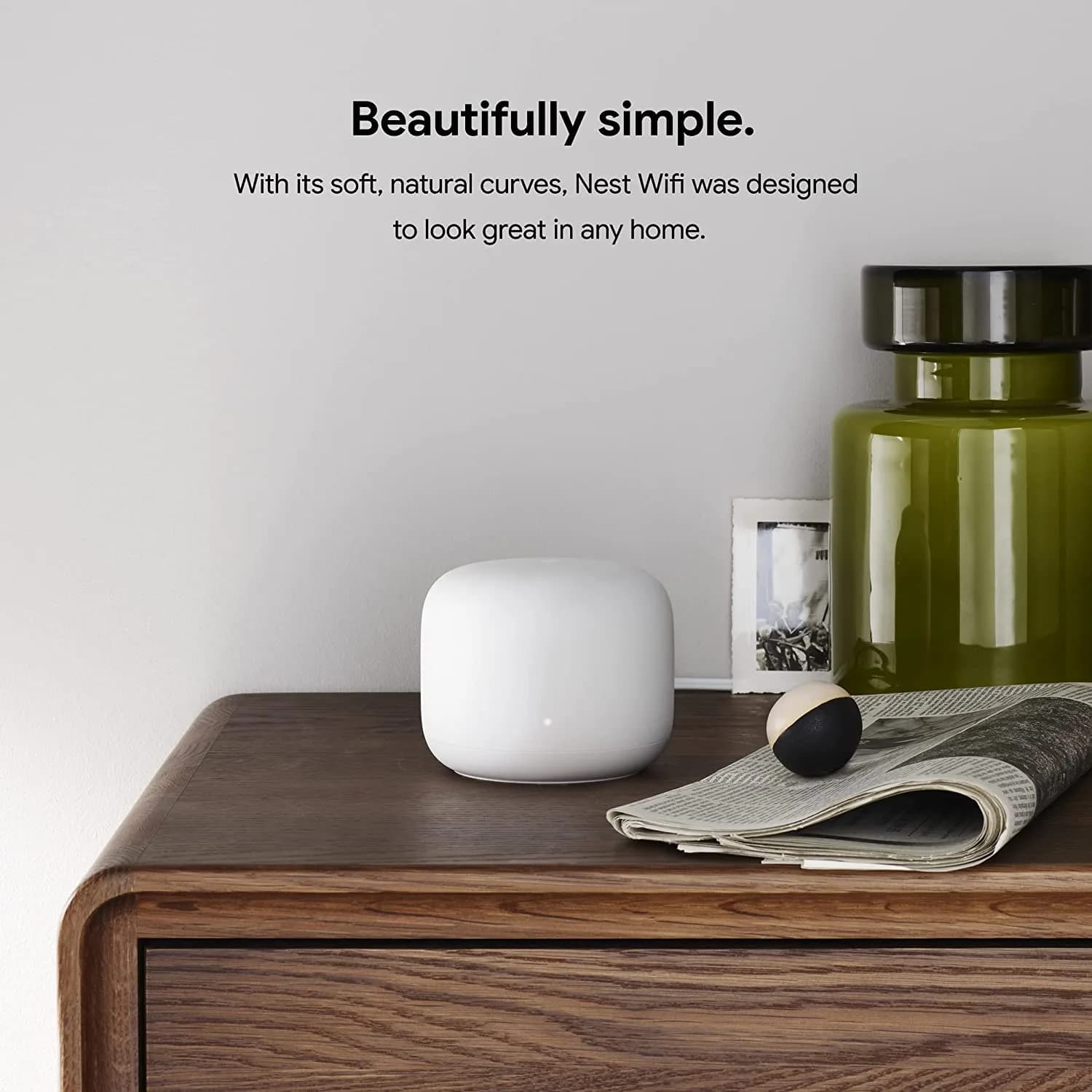 Google Nest Wifi Router and 2 Points - WiFi Extender with Smart Speaker - Works with Google WiFi (3 Pack, Snow) - view 8