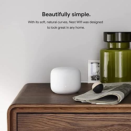 Google Nest Wifi Router and 2 Points - WiFi Extender with Smart Speaker - Works with Google WiFi (3 Pack, Snow) thumbnail 8