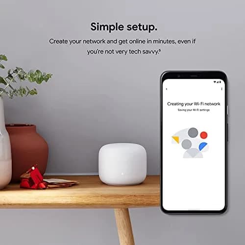 Google Nest Wifi Router and 2 Points - WiFi Extender with Smart Speaker - Works with Google WiFi (3 Pack, Snow) - view 4