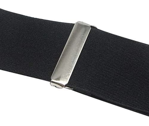 Timiot Mens 2 Inch Wide Suspenders Heavy Duty Clips Adjustable Elastic Big & Tall X-Back (Black) | Classic Style thumbnail 3