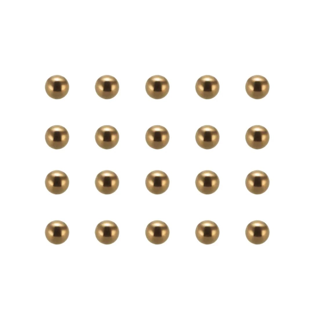 uxcell 4mm Precision Solid Brass Bearing Balls 100pcs | Corrosion-Resistant & High Precision (70-120c) — 6mm