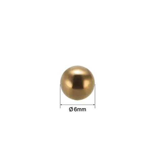 uxcell 6mm Brass Bearing Balls 100pcs | Corrosion-Resistant Precision Metal Balls thumbnail 2