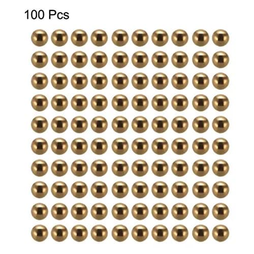 uxcell 6mm Brass Bearing Balls 100pcs | Corrosion-Resistant Precision Metal Balls thumbnail 3