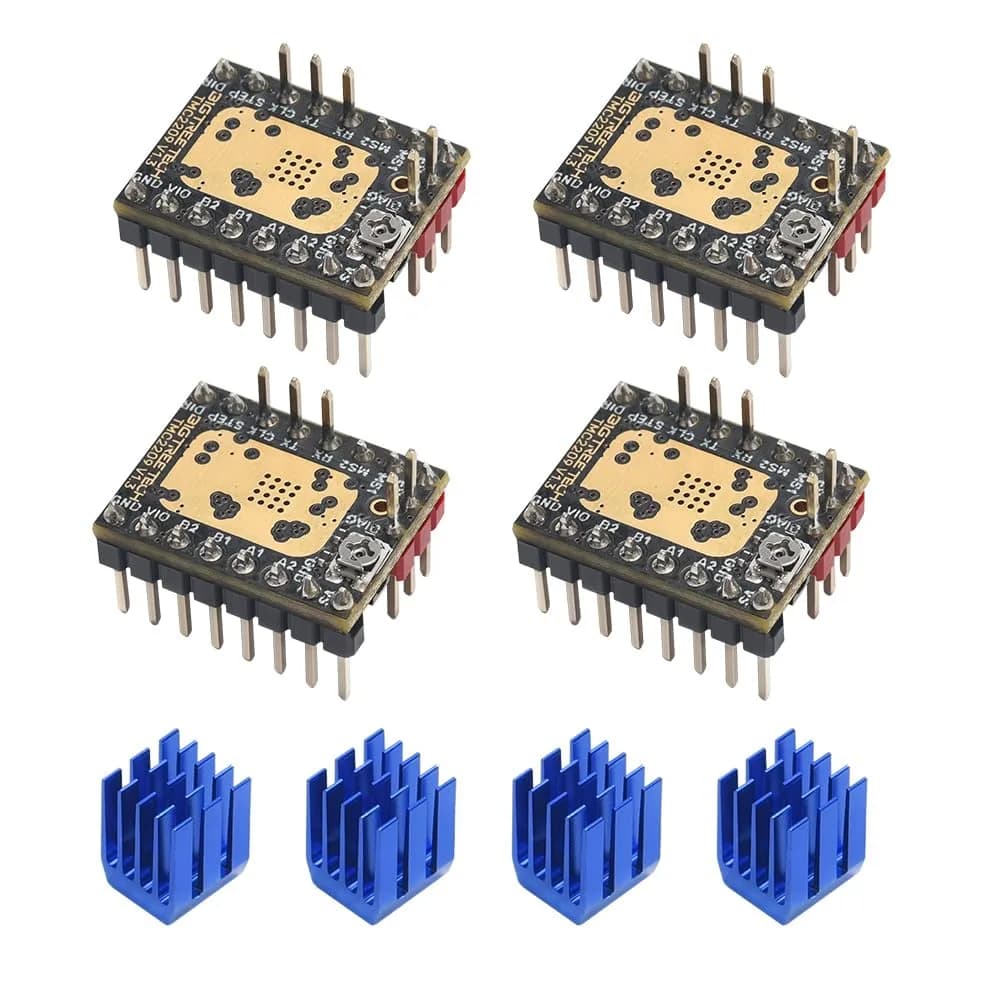BIGTREETECH TMC2209 V1.3 Stepper Motor Driver, UART/Step/DIR Mode, 5-28V Motor Voltage | Ultra-Silent Operation for 3D Printers — 4*TMC2209
