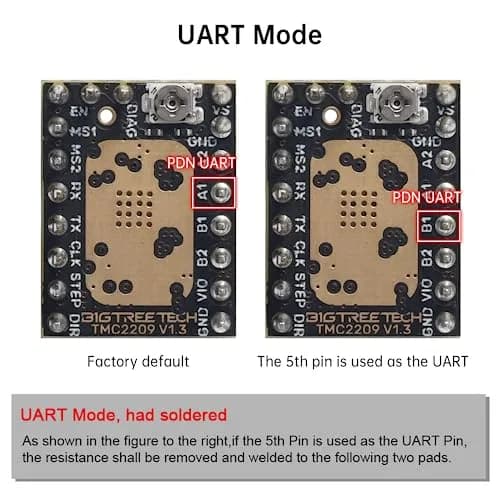 BIGTREETECH TMC2209 V1.3 Stepper Motor Driver, UART/Step/DIR Mode, 5-28V Motor Voltage | Ultra-Silent Operation for 3D Printers thumbnail 6