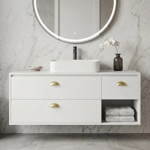 Goldenwarm Light Brass Bin Cup Pulls 3in Hole Centers | Modern Kitchen Hardware (70-120 chars) thumbnail 6
