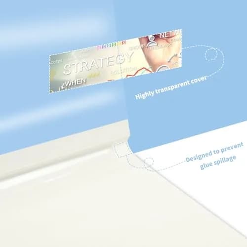 RAYSON Thermal Binding Covers 1/4" (6mm) White PVC Transparent Front, Glossy White Back, Holds 55 Sheets, 25 Pack | USA-Sourced for Professional Documents thumbnail 3