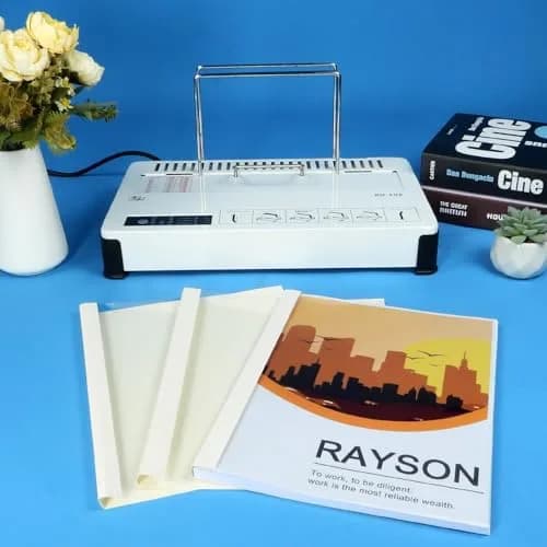 RAYSON TBC3-25-W Thermal Binding Covers 1/8" (3.2mm) 25 Pack | Holds 28 Sheets, PVC Transparent Front, Glossy White Back thumbnail 7