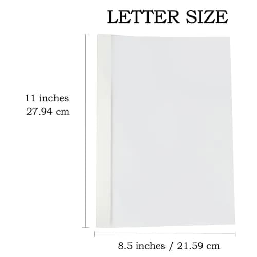 RAYSON TBC2-25-W Thermal Binding Covers 1/16 Inch White Holds 15 Sheets | Elegant Document Binding thumbnail 3