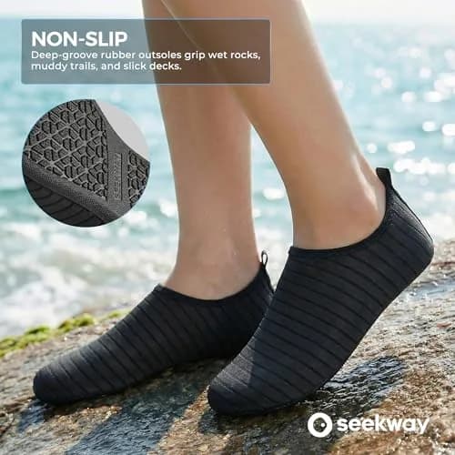 SEEKWAY Water Shoes Women Men Adult Quick-Dry Aqua Socks Non Slip Black SK002(U) | 330g (0.73lb) thumbnail 2