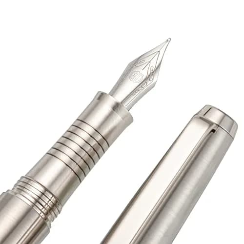 Lanxivi Fountain Pen Iridium Fine Point with Converter & Metal Box | Premium Stainless Steel Writing Instrument thumbnail 1