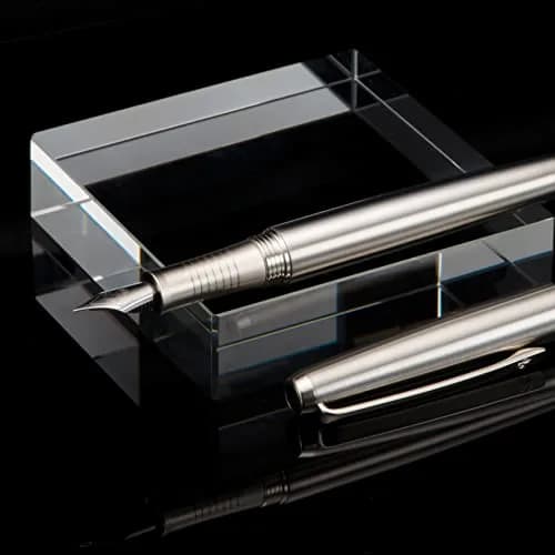 Lanxivi Fountain Pen Extra Fine Nib with Converter & Metal Pen Box | Stainless Steel, 138mm thumbnail 6
