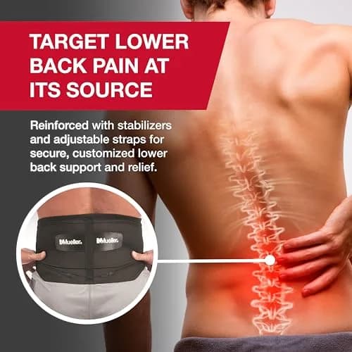 MUELLER Lumbar Back Brace with Removable Pad | Adjustable Support for Back Pain Relief thumbnail 6