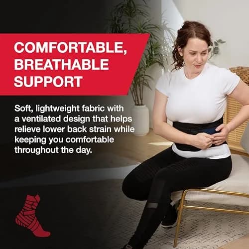 MUELLER Lumbar Back Brace with Removable Pad | Adjustable Support for Back Pain Relief thumbnail 2