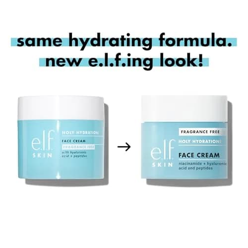 e.l.f. SKIN Holy Hydration! Face Cream with Hyaluronic Acid, Fragrance Free, Niacinamide & Peptides, 50ml (1.7 Fl Oz) | Nourishing Moisturizer for All Skin Types thumbnail 4