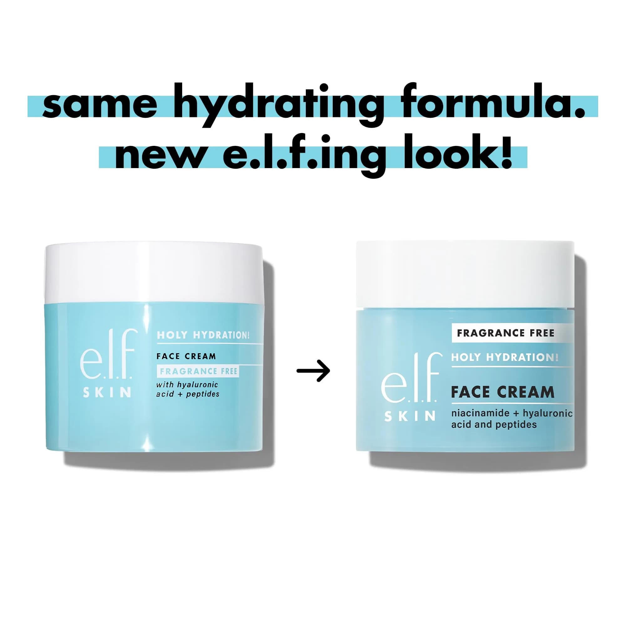 e.l.f. SKIN Holy Hydration! Face Cream with Hyaluronic Acid, Fragrance Free, Niacinamide & Peptides, 50ml (1.7 Fl Oz) | Nourishing Moisturizer for All Skin Types - view 4