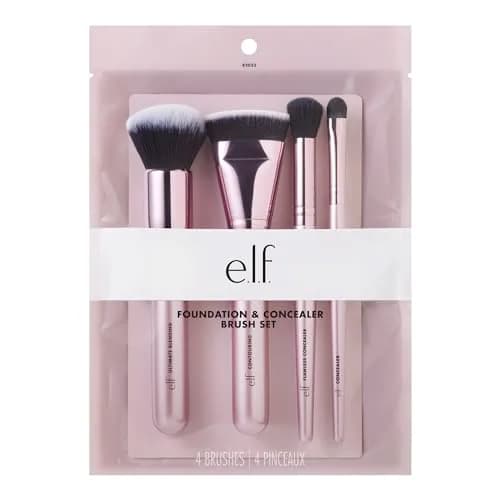 e.l.f. Complexion Perfection Brush Kit, 4-Piece Makeup Brush Set, Brushes For Foundations & Concealers, Vegan & Cruelty-Free | Flawless Finish thumbnail 2