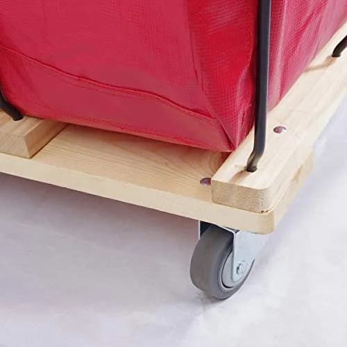 HIGOOD 12 Bushel Vinyl Basket Truck | Industrial Heavy Duty Service Cart with 600 lb Capacity thumbnail 5