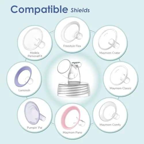 Maymom 13mm Wide Neck Pump Parts for Spectra S1/S2 Pumps | BPA-Free Double Pumping Flanges (2-Pack) thumbnail 5
