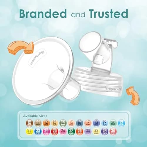 Maymom 13mm Wide Neck Pump Parts for Spectra S1/S2 Pumps | BPA-Free Double Pumping Flanges (2-Pack) thumbnail 3