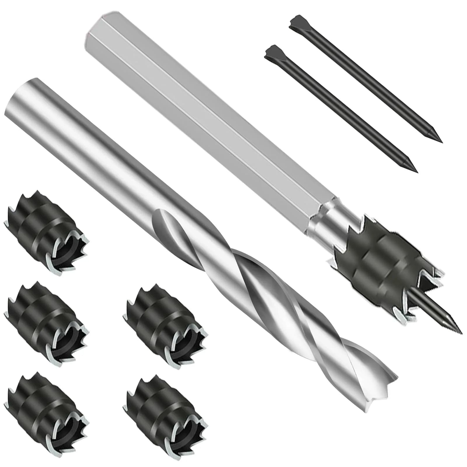EEEKit 3/8" Spot Weld Cutter Kit with 5/16" Drill Bit | Double-Sided HSS Auto Body Repair Tool