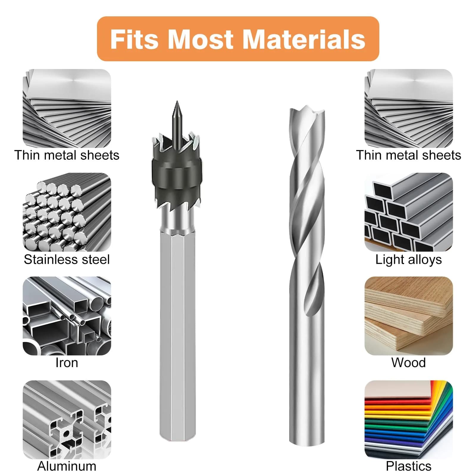 EEEKit 3/8" Spot Weld Cutter Kit with 5/16" Drill Bit | Double-Sided HSS Auto Body Repair Tool - view 6