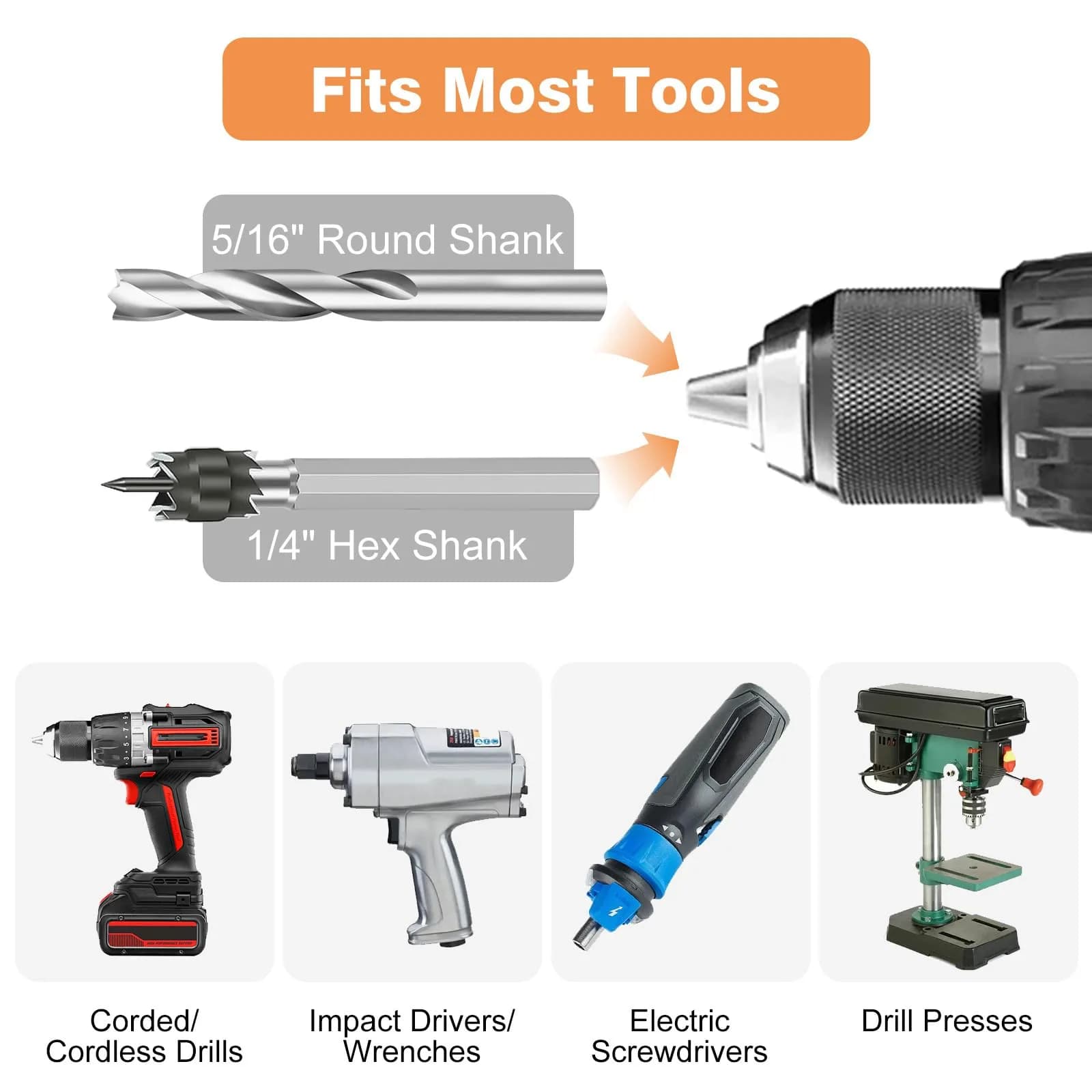 EEEKit 3/8" Spot Weld Cutter Kit with 5/16" Drill Bit | Double-Sided HSS Auto Body Repair Tool - view 7