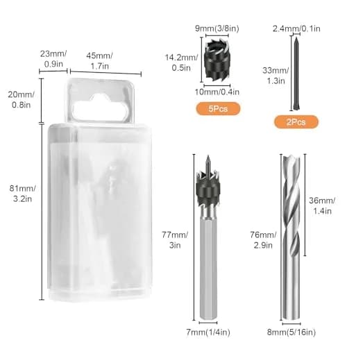 EEEKit 3/8" Spot Weld Cutter Kit with 5/16" Drill Bit | Double-Sided HSS Auto Body Repair Tool thumbnail 8