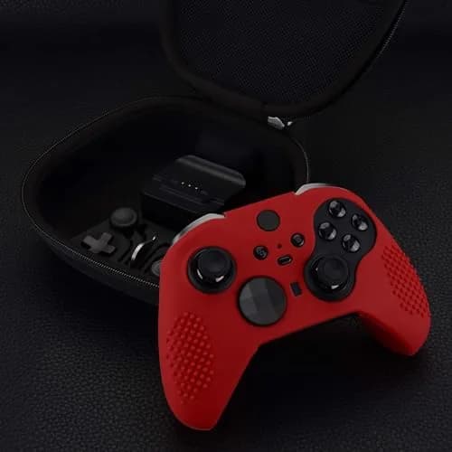 eXtremeRate PlayVital Red Anti-Slip Silicone Cover for Xbox Elite Series 2 | Controller Protective Case with Thumb Caps thumbnail 3