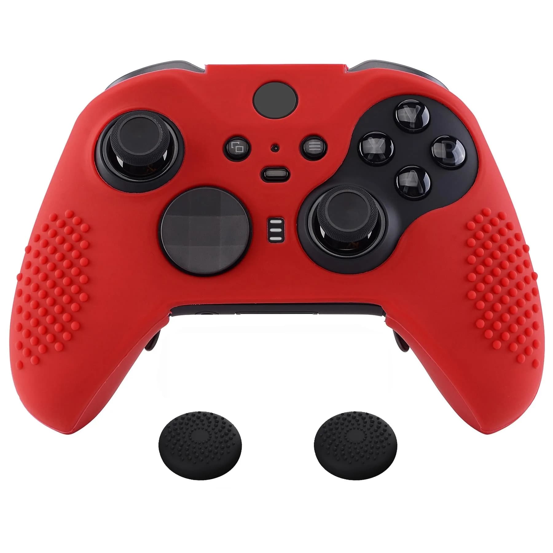 eXtremeRate PlayVital Red Anti-Slip Silicone Cover for Xbox Elite Series 2 | Controller Protective Case with Thumb Caps - main product image