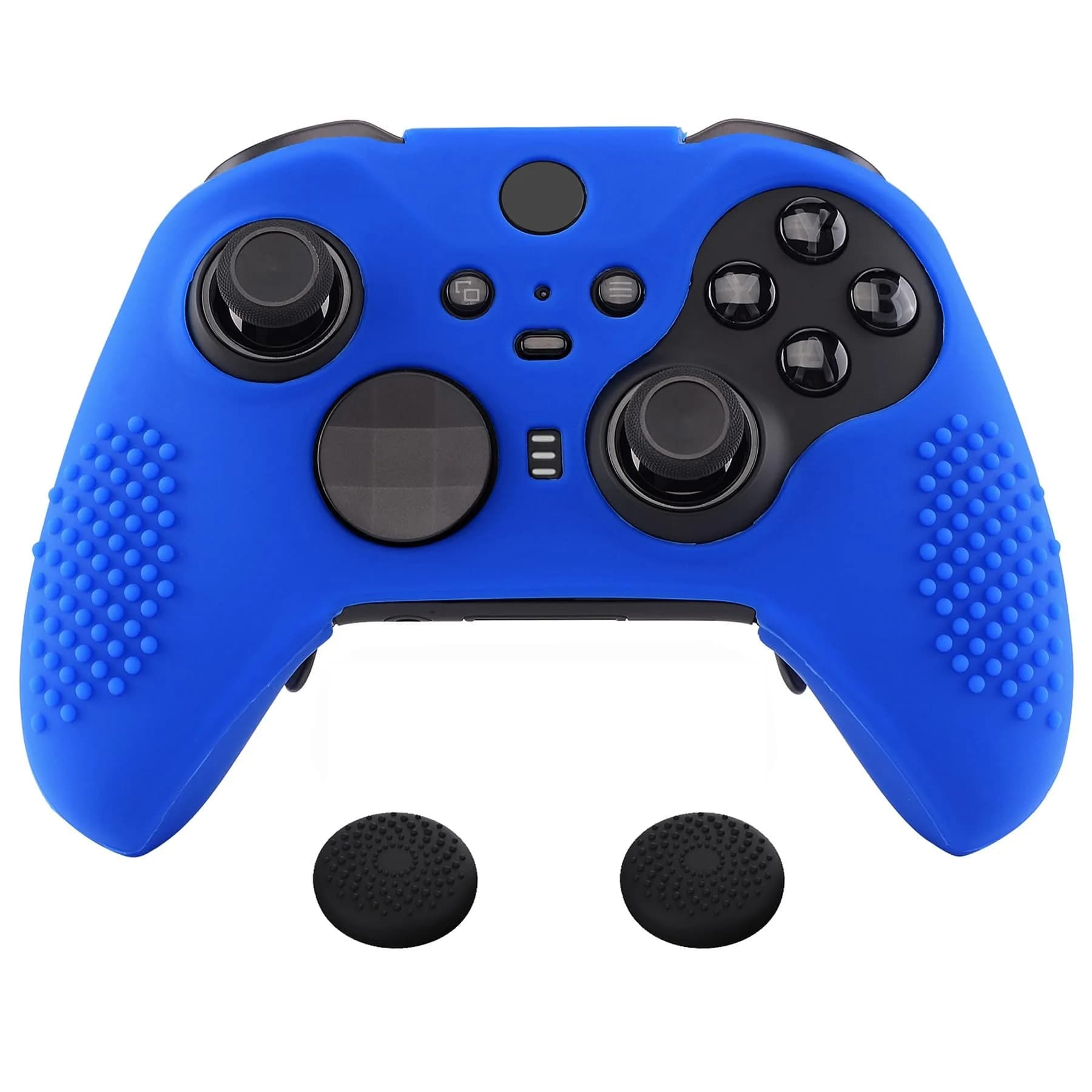 eXtremeRate PlayVital Blue Anti-Slip Silicone Cover for Xbox Elite Series 2 | Controller Protective Case with Thumb Caps — Blue
