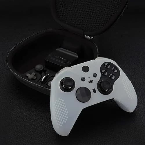 eXtremeRate PlayVital Semi-Transparent Clear Silicone Cover for Xbox Elite Series 2 | Anti-Slip Controller Skin (100 words) thumbnail 4