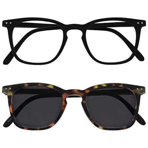 OPULIZE BEX Reading Glasses for Women & Men, Large Designer Style +3.00 Diopters (2-Pack) | Oversized Square Frames with Spring Hinges thumbnail 1