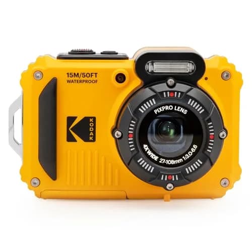 KODAK PIXPRO WPZ2 Waterproof Digital Camera - 16MP, 4X Optical Zoom, Yellow | 15m Waterproof, 1080p HD Video thumbnail 1