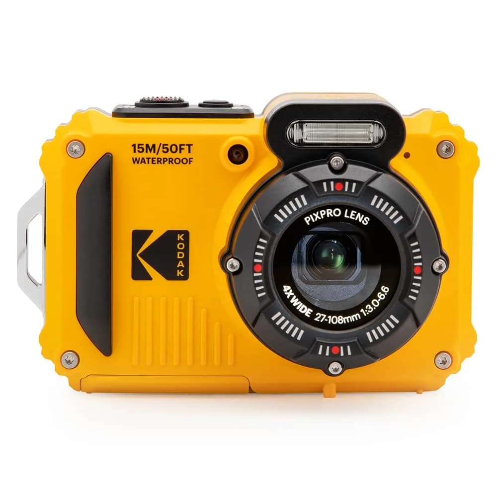 KODAK PIXPRO WPZ2 Waterproof Digital Camera - 16MP, 4X Optical Zoom, Yellow | 15m Waterproof, 1080p HD Video — Yellow