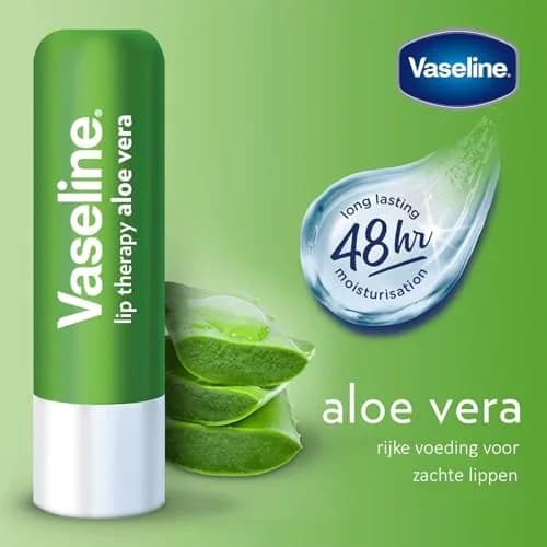 Vaseline Aloe Fresh Lip Therapy Stick 0.16 oz | Soothing Aloe & Vitamin E Hydration thumbnail 3