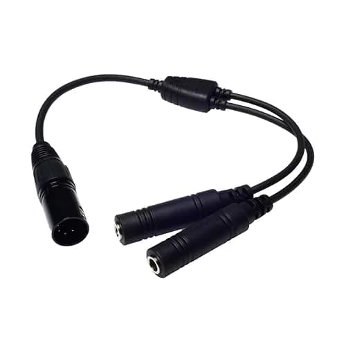 Wirenest GA Twin Plug to Airbus 5 Pin XLR Headset Adapter - Dual General Aviation PJ-055 (.206″) & PJ-068 (.25″) Jacks | Compatible with Major Pilot Headsets thumbnail 1