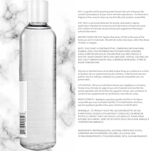 FAV Water Based Luxury Personal Lubricant 8.25 Fl Oz | Natural Feeling for Couples thumbnail 7