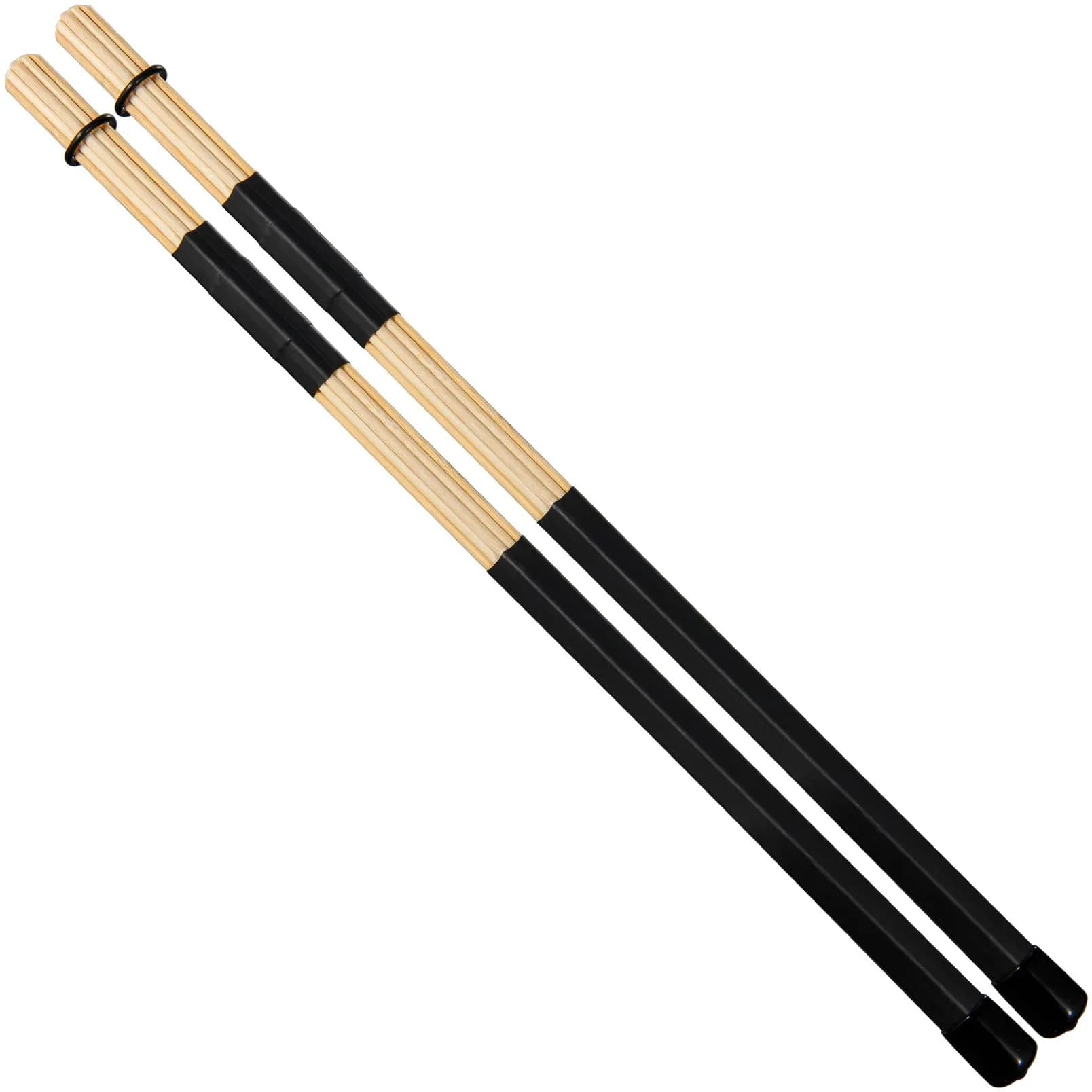 LALAOKS Bamboo Drumsticks for Jazz Folk Music, Black | 1 Pair — Black