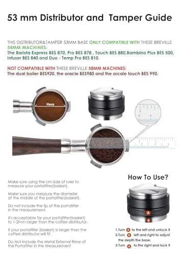 MATOW Coffee Distributor & Tamper 53mm | Adjustable Depth for Breville 54mm Portafilter thumbnail 4