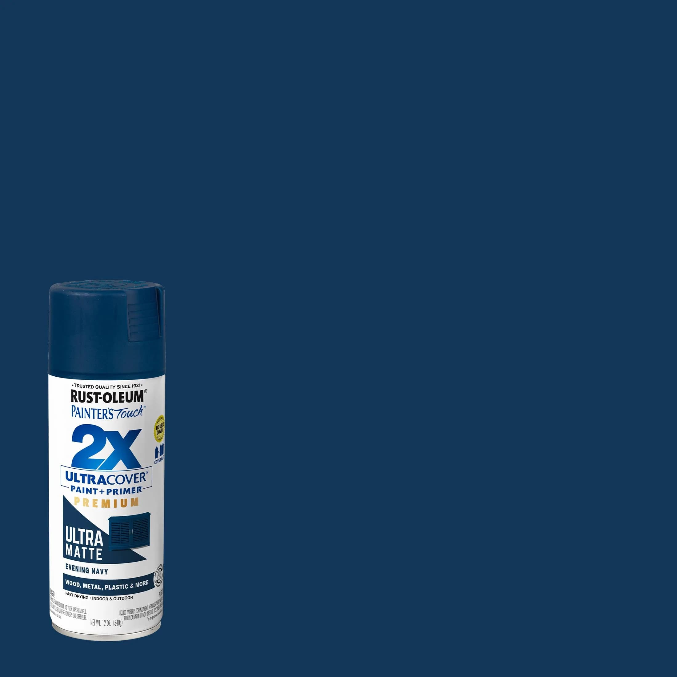 Rust-Oleum Painter's Touch 2X Ultra Matte Evening Navy Spray Paint, 12 Oz (Pack of 6) - view 2