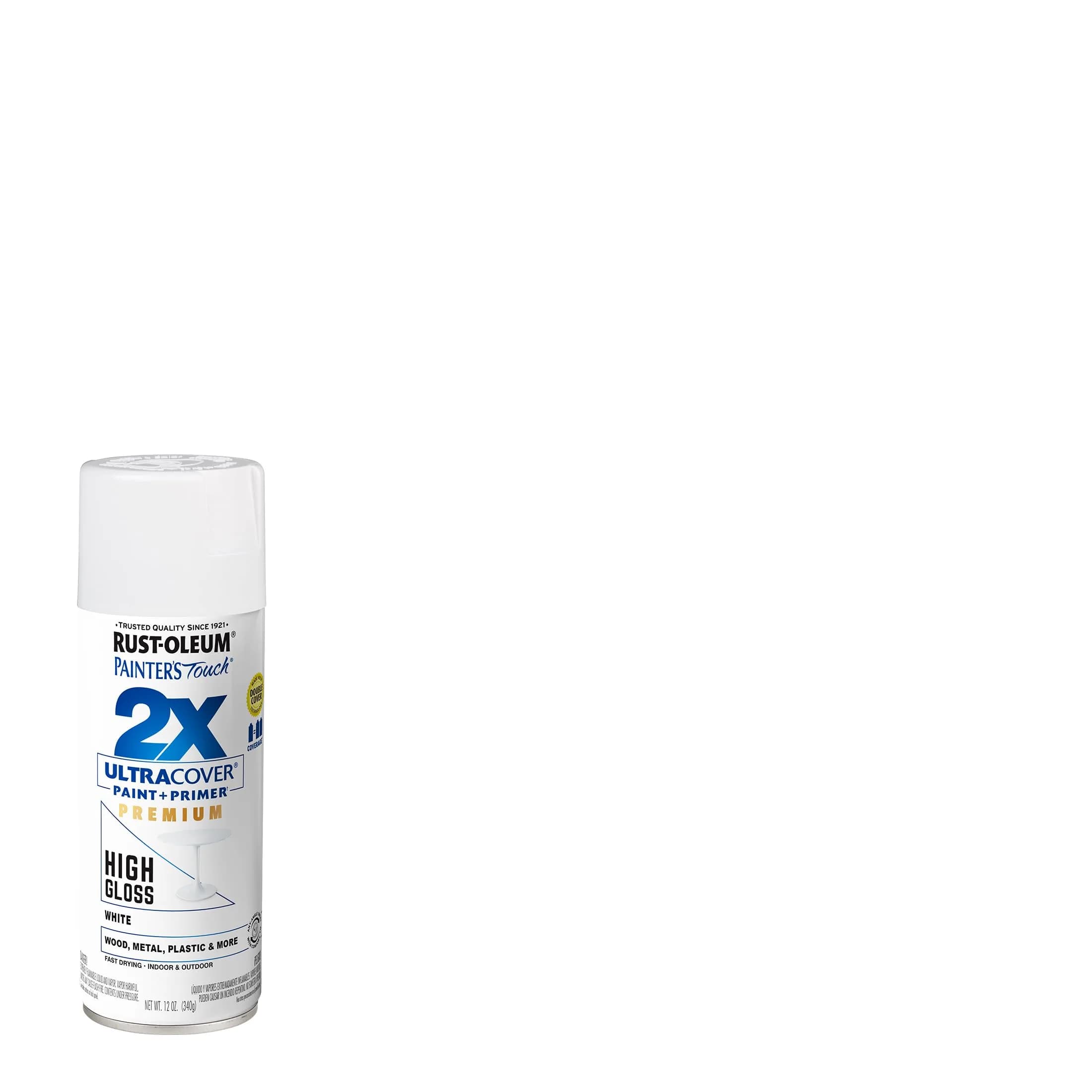Rust-Oleum Painter's Touch 2X Ultra Cover Spray Paint, High Gloss White, 12 Oz (6 Pack) - view 2