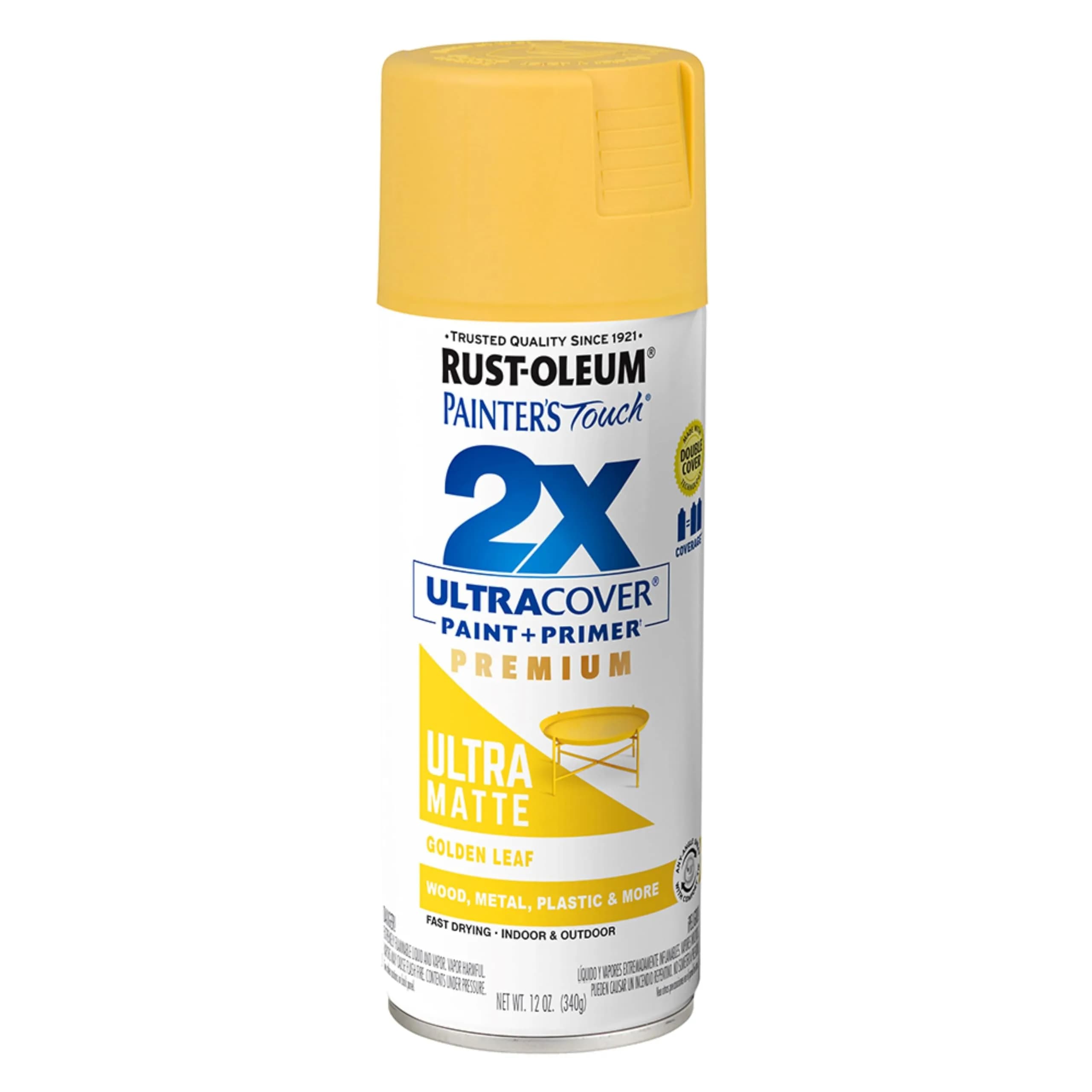 Rust-Oleum Painter's Touch 2X Ultra Matte Golden Leaf Spray Paint, 12 Oz Can - main product image