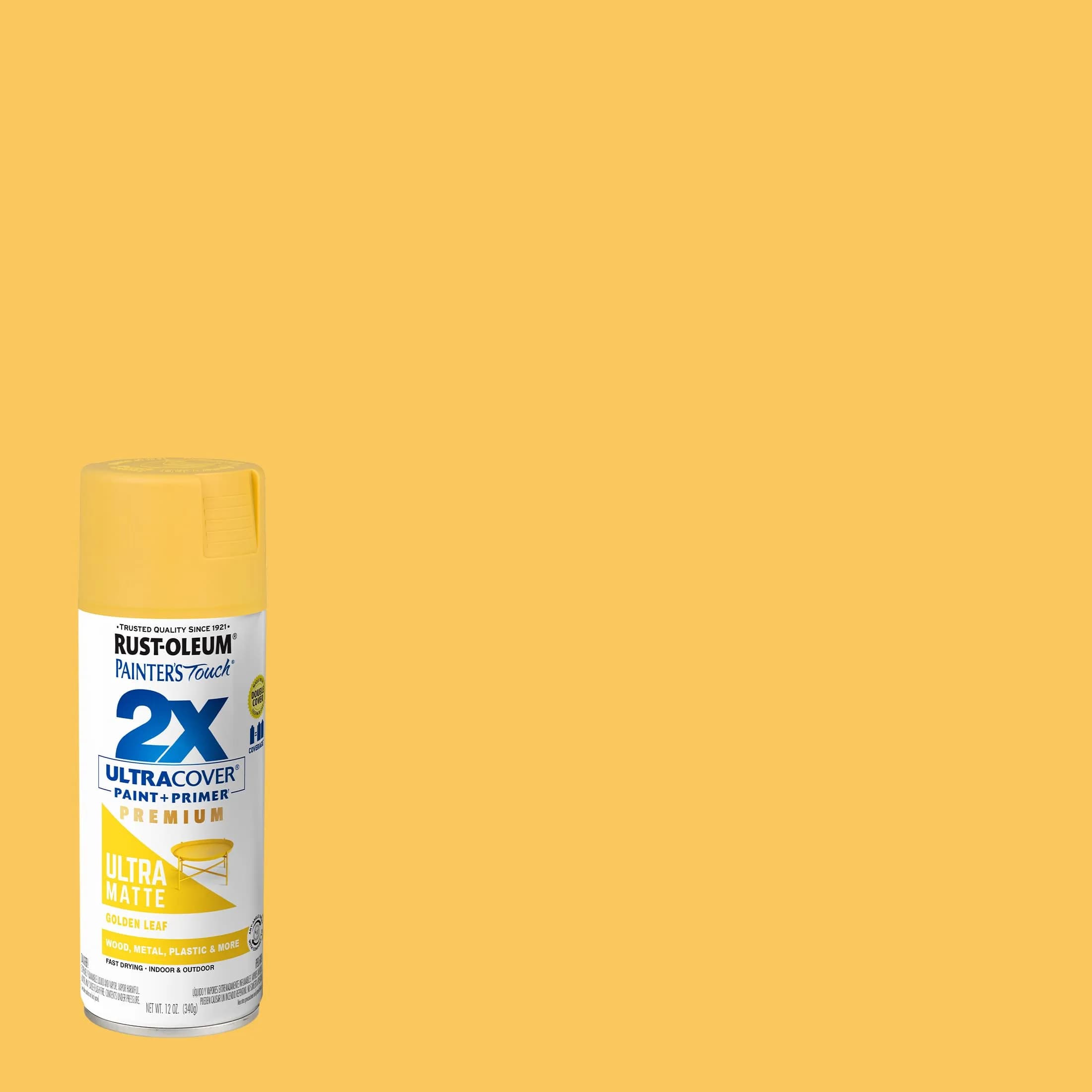 Rust-Oleum Painter's Touch 2X Ultra Matte Golden Leaf Spray Paint, 12 Oz Can - view 2