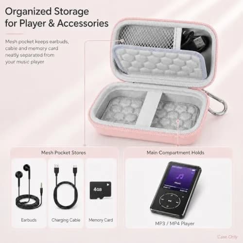 Comecase Hard MP3 MP4 Player Case for Luoran/for Innioasis/for TIMMKOO | Compact, Durable & Organized thumbnail 2